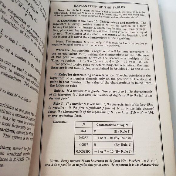 Vintage 40s Mathematical Tables Joseph B. Rosenbach Hardcover - Picture 7 of 13